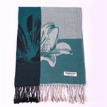 170 * 68см Зимний теплый шарф Цветочный узор Пашмины для леди